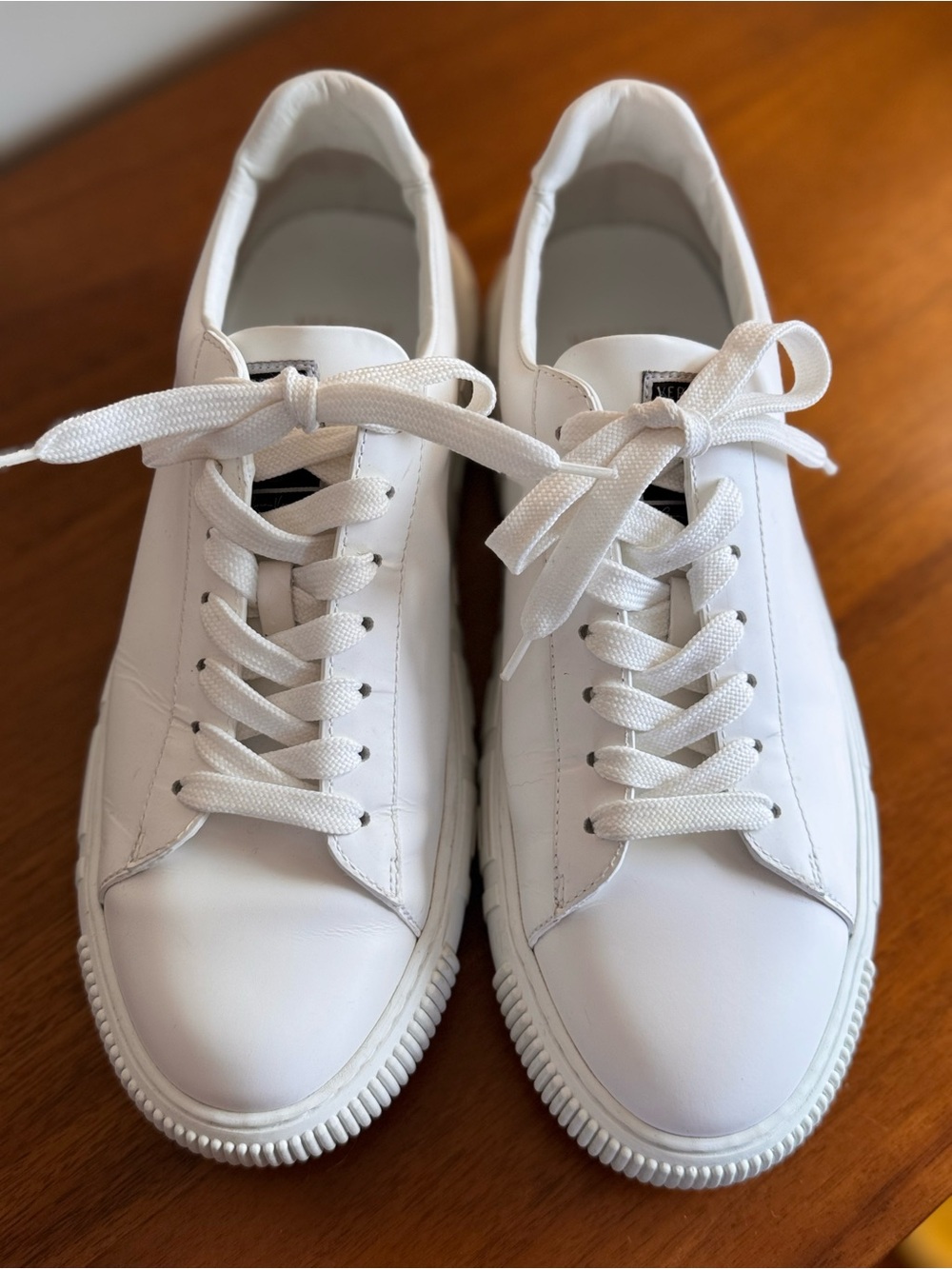 Versace Men’s Leather Greca Low-Top Sneakers White Size 43 (US 10) With Box